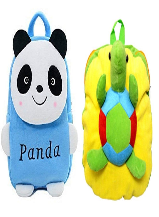 Black Hill Kids School Bag Soft Plush Backpack Combo Cartoon Bags Mini Travel Bag for for Girls Boys Toddler Baby (Pack of 2) - Image 1